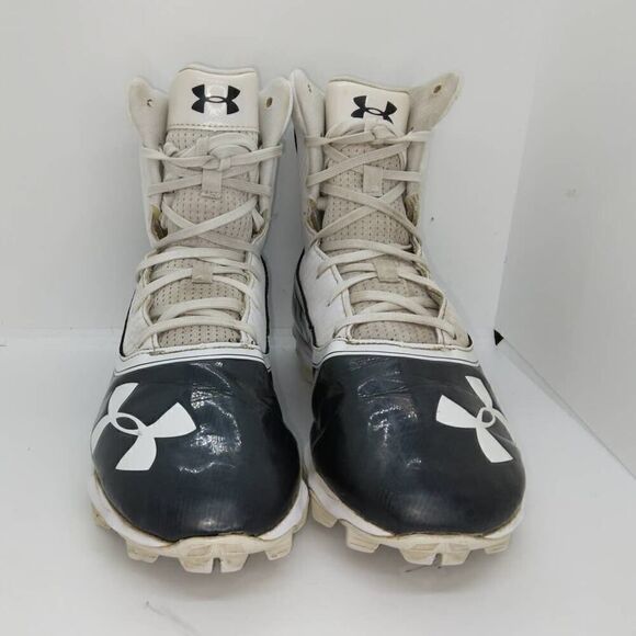 Under Armour Highlight Men's Pre-owned Black & White Football Cleats - sz. 8 - Picture 2 of 6